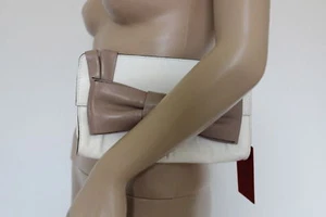 Valentino Garavani Napa Leather Aphrodite Bow Clutch Bag Ivory Matt Medium Rare - Bild 1 von 11