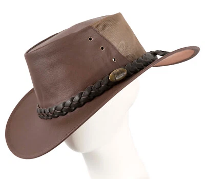 Jacaru Canguro Enfriador Cuero Australiano Outback Enfriador Sombrero Hecho en Australia Foto 1 de 4