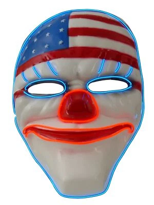 Halloween Party-Leuchtmaske American Ghost gruselig Horror Verkleidung Fasching - Bild 1 von 3
