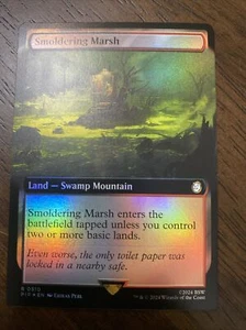 Smoldering Marsh Extended Art Foil - PIP 0510 - NM - MTG Magic - Picture 1 of 3