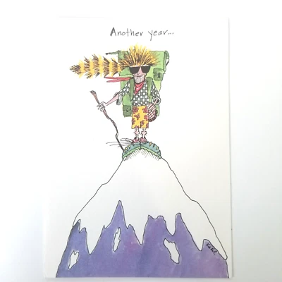 Patricia Kadel Drawing Male Birthday Greeting Card, Recycles Paper Products 1990 - Image 1 of 4