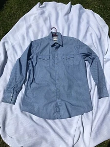 Men's Wrangler Long Sleeve Top Pearl Snap Buttons XL/Tall - Picture 1 of 5