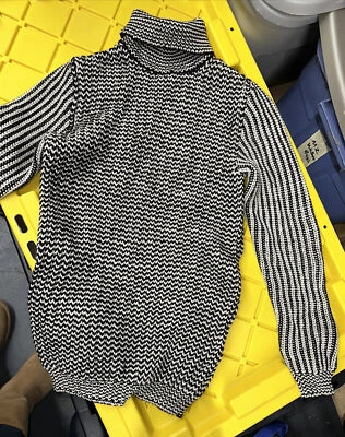 Versace Sweater Turtleneck Black/White Wool Size S - Image 1 of 4