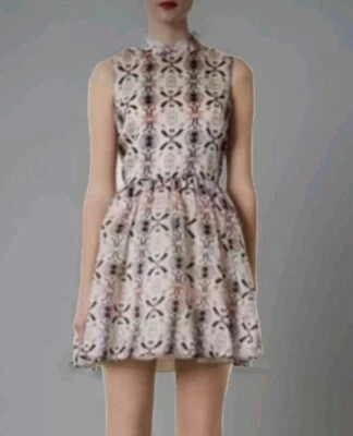 Topshop эксклюзивный роскошный дизайн ограниченного шелк мини-платье w/нижняя юбка США 8 * $320 - Изображение 1 из 4