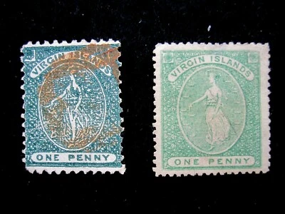 VIRGIN ISLANDS - SCOTT# 1 - MH/USED - CAT VAL $120.00 - Image 1 of 2