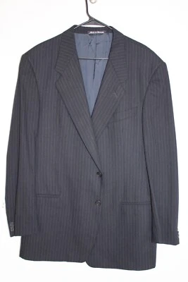 JAQUETA ESPORTIVA AZUL MARINHO GIORGIO ARMANI 100% LÃ tamanho 44L listrada mani terno - Imagem 1 de 4