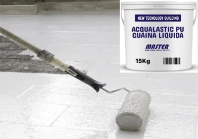 MASTER INDUSTRIA PER L'EDILIZIA Guaina Liquida Impermeabilizzante Fibrata Poliuretanica (1/5/15 Kg) Elastica