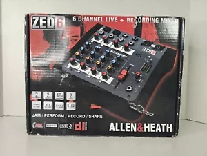 Allen & Heath ZED6 6-Channel Mixer NEW OPEN BOX - Picture 1 of 9