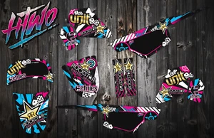 PW50 GRAFIK MOTOCROSS MX ABZIEHBILD KIT PEEWEE 50 PW 50 AUFKLEBER GRAFIKSATZ - Bild 1 von 6