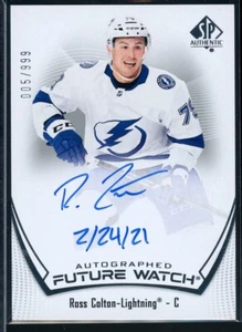 2021-22 SP Authentic Future Watch Inscribed #102 Ross Colton Autograph 005/999 - Picture 1 of 2
