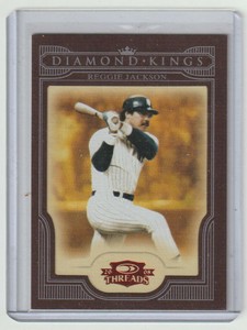 REGGIE JACKSON Yankees 2008 Donruss Threads Diamond Kings RED FRAMED SP #065/100