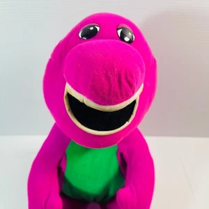 VINTAGE: 1992 71245 Playskool Talking Barney 18” Plush Doll - Tested and Working - Picture 1 of 12