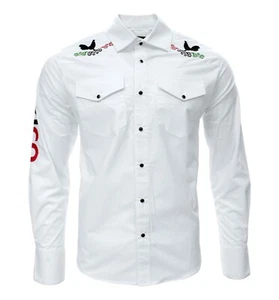 Men's El Señor de los Cielos Western Cowboy Shirt L/S Embroidered Design Mexico - Picture 1 of 11