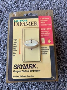 Lutron Skylark Slide Dimmer White S-600H-WH 600W - Picture 1 of 3