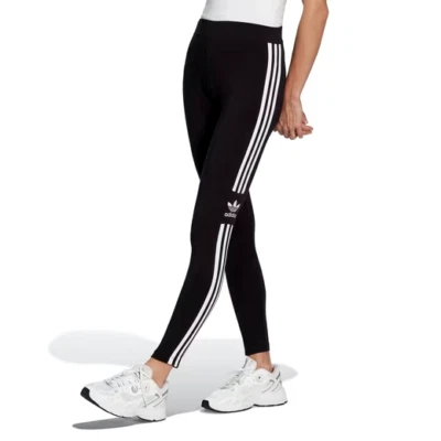 Adidas Trefoil Tight Fit Black Leggings. Brand New With Tags RRP £55.00 FreeP&P - Image 1 of 4