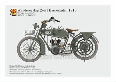 MOTO ALEMANA COPPER STATE MODELS CSM B35-002 1:35 WWI "THE WANDERER" 1916 Foto 1 de 4