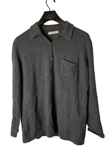 Brunello Cucinelli 100% cashmere cardigan sweater gray women's size XL - Picture 1 of 8
