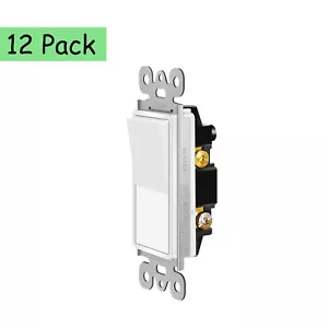 12× Single Pole Light Interrupter 3-Way Light Switch for Business Home Apartment - Picture 1 of 11
