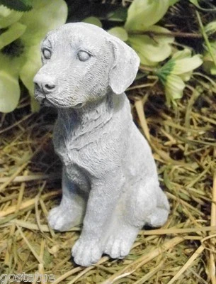 Latex small dog mold plaster rapid set cement all dog mould 4" H x 2" W - Image 1 of 4