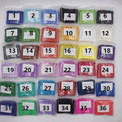 10Pack Dental Ligature Ties Orthodontics Elastic Rubber Bands 37 Color to Choose - Image 1 of 4