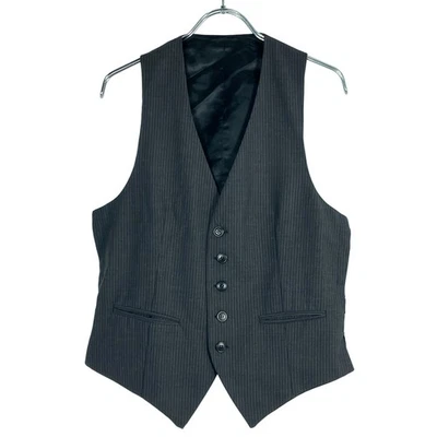 Colete GABRIELA COLL GARMENTS Loro Piana Cole listrado cinza P usado MESC-0 - Imagem 1 de 3