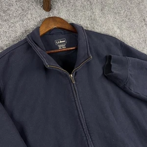 L.L. Bean Mens XXL Tall Full Zip Fleece Jacket Traditional Fit Blue - Picture 1 of 7