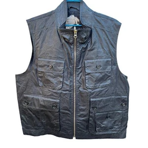 Billy Reid schwarze Jagdweste aus gewachster Baumwolle Charles Moore Limited Edition Gr. XL - Bild 1 von 6