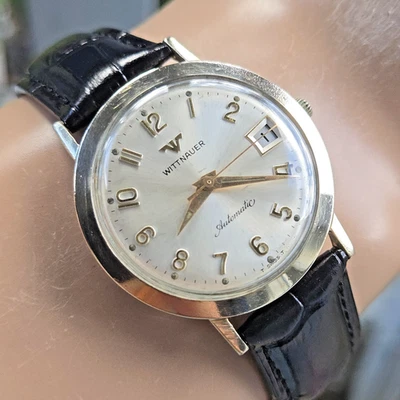 Reloj Automático Hombre Wittnauer Vintage 10K GF FECHA Arte Número Dial Años 60 Foto 1 de 4