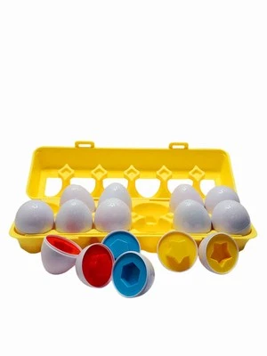 Matching Eggs Toy for Toddlers - Shape & Color Learning Set - Image 1 of 4