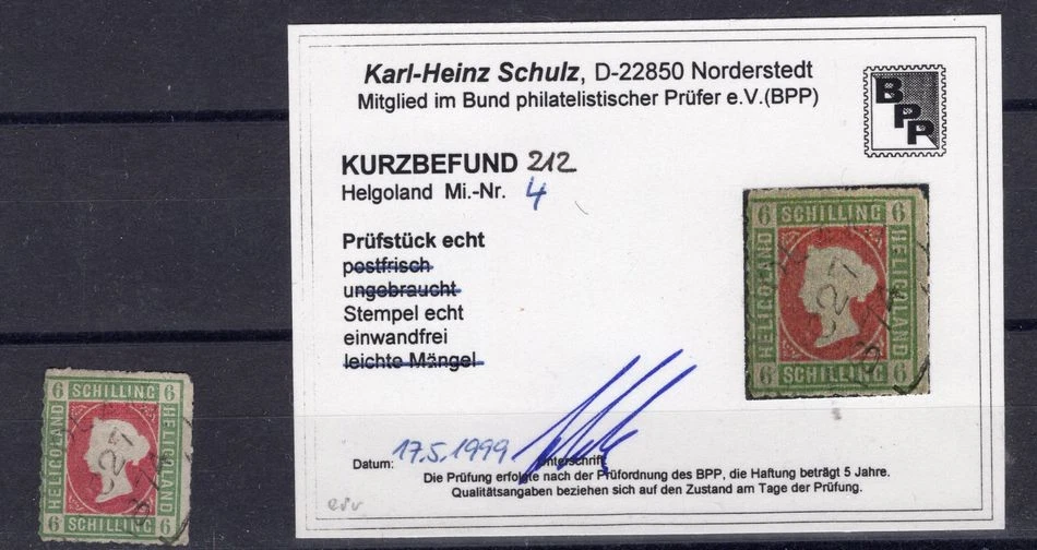 Helgoland 4 Inmaculada Gest. BPP Expert Opinion 600EUR (DA4010) Foto 1 de 1