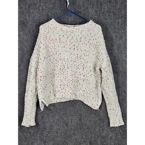 Maglione pullover IN San Francisco panna multicolore confetti maglia cropped XL pois - Foto 1 di 8