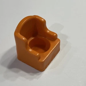 Vintage Fisher Price little people Orange living room chair - Picture 1 of 3