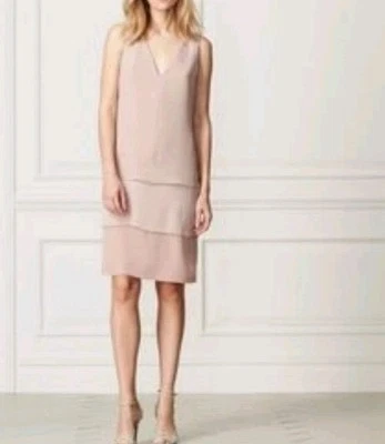 Ralph Lauren Purple Label 100% Silk Dress Sz 6 Sleeveless V-neck Dusty Pink READ - Image 1 of 4