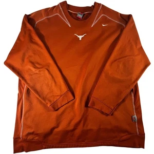 Nike Texas Longhorns Sweater Men 3XL XXXL Orange Shirt Crewneck Therma Fit - Picture 1 of 7
