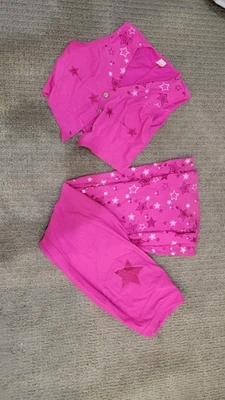 Pink Barbie Western Star Flare Pant Cropped Top Cowgirl Halloween Costume Medium - Image 1 of 3