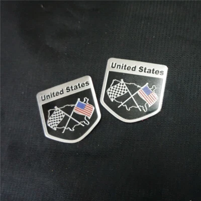 2x Nuevo Bandera de Estados Unidos Pequeña Insignia de Metal Adhesivo Emblema Calcomanía América EE. UU. Coche Foto 1 de 4