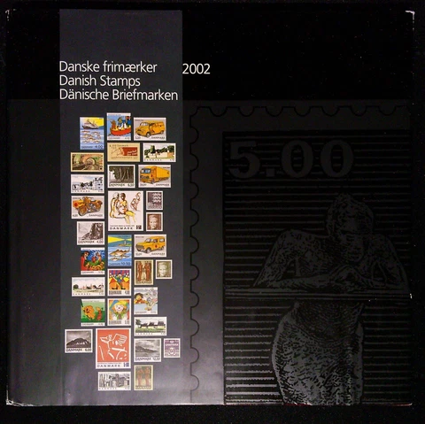 Denmark Danmark Official yearbook 2002 with MNH stamps Cover