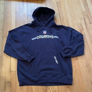 Vintage Reebok Dallas Cowboys NFL Authentic Hoodie Hooded Sweatshirt Size XL - Picture 1 of 5