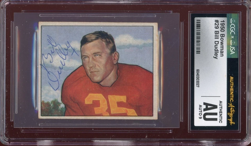 1950 Bowman Bill Dudley #29 JSA CGC Autographed Signed MINT 9 Auto Washington - Image 1 of 2