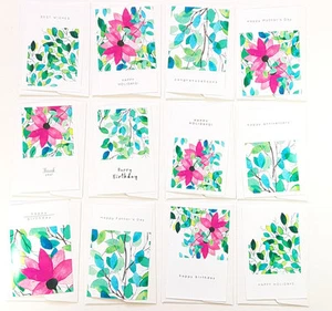 12 All Occasions Flower Greeting Cards Happy Birthday Mother's Day ID MULTI003 - Imagen 1 de 9