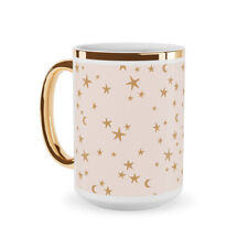 Shutterfly Stars & Moon - Starry Night Universe Ceramic Mug Cup Beige 15 oz New