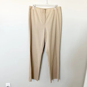 Lafayette 148 tan cream virgin wool blend trouser size 10 - Picture 1 of 12