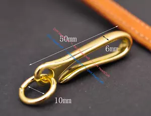 5 pièces porte-clés ceinture en or lourd crochet en U clip motard pour porte-clés porte-portefeuille - Photo 1/9