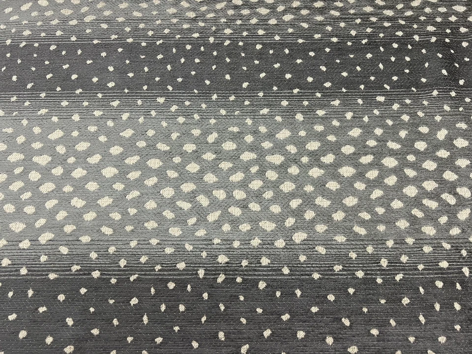 Thibaut Woven Animal Skin Spot Upholstery Fabric- Gazelle Charcoal 5.35yd W80431 - Image 1 of 4