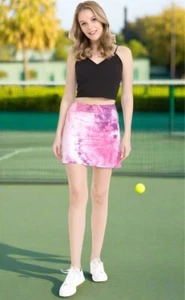 NEW Women's XL 12/14 Pink Skort, Tennis Golf Hiking Running Travel Sports Skort - Picture 1 of 6