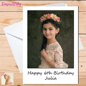 Personalised Photo Card Any Greeting Birthday Anniversary Congratulations Insert - Picture 1 of 1