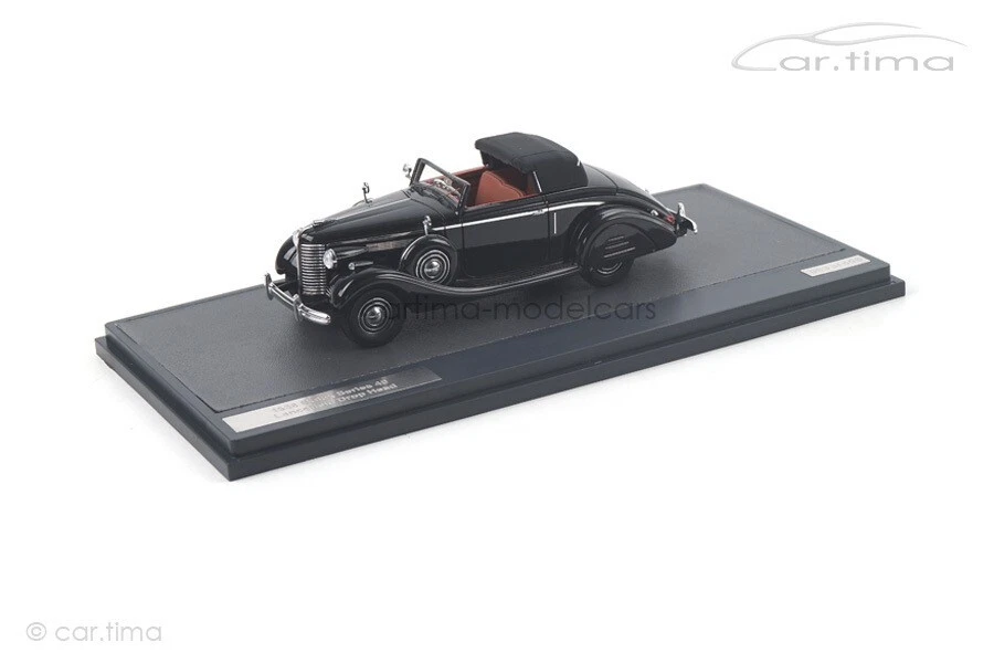 Buick Serie 40 Lancefield Drop Testa 1938 Nero Matrix Scala Modello 1:43 MX502 - Immagine 1 di 4