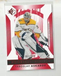 2023-24 SP Hockey YAROSLAV ASKAROV Rookie Authentics RED 837/899 - Bild 1 von 1