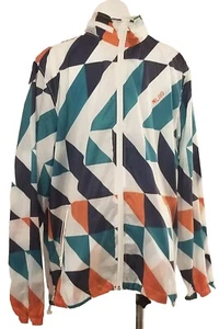 Lifted Research Group LRG Windbreaker Jacket Mens XL Dark Blue Orange Teal White - Picture 1 of 3