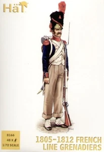 HAT SOLDATINI 1/72 - 8166 Napoleonic Wars - French Line Grenadiers 1805-1812 - Foto 1 di 1